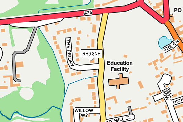RH9 8NH map - OS OpenMap – Local (Ordnance Survey) RH9 8NH map - OS OpenMap – Local (Ordnance Survey)