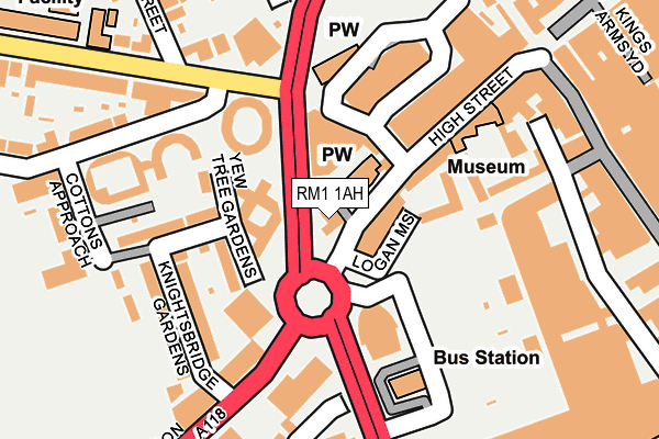 RM1 1AH map - OS OpenMap – Local (Ordnance Survey) RM1 1AH map - OS OpenMap – Local (Ordnance Survey)