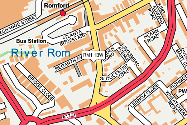 RM1 1BW map - OS OpenMap – Local (Ordnance Survey) RM1 1BW map - OS OpenMap – Local (Ordnance Survey)