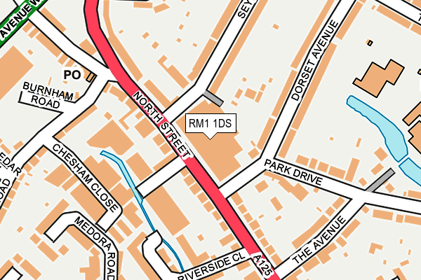 RM1 1DS map - OS OpenMap – Local (Ordnance Survey) RM1 1DS map - OS OpenMap – Local (Ordnance Survey)