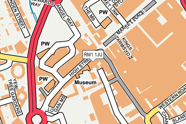 RM1 1JU map - OS OpenMap – Local (Ordnance Survey) RM1 1JU map - OS OpenMap – Local (Ordnance Survey)