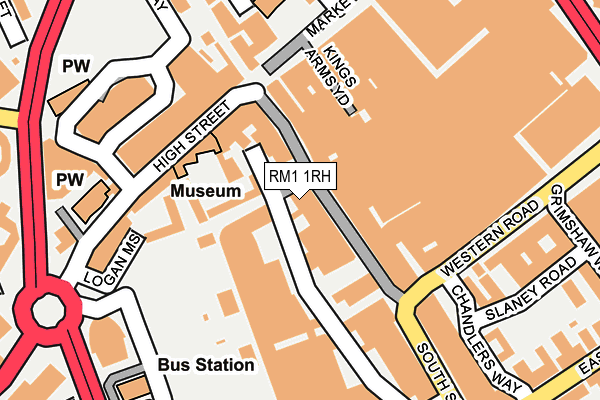 RM1 1RH map - OS OpenMap – Local (Ordnance Survey) RM1 1RH map - OS OpenMap – Local (Ordnance Survey)