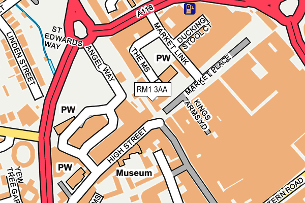 RM1 3AA map - OS OpenMap – Local (Ordnance Survey) RM1 3AA map - OS OpenMap – Local (Ordnance Survey)