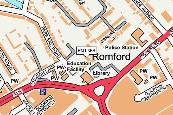 RM1 3BB map - OS OpenMap – Local (Ordnance Survey) RM1 3BB map - OS OpenMap – Local (Ordnance Survey)