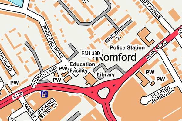 RM1 3BD map - OS OpenMap – Local (Ordnance Survey) RM1 3BD map - OS OpenMap – Local (Ordnance Survey)