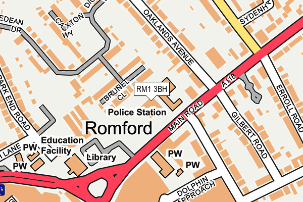 RM1 3BH map - OS OpenMap – Local (Ordnance Survey) RM1 3BH map - OS OpenMap – Local (Ordnance Survey)