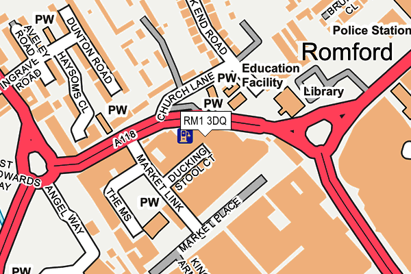RM1 3DQ map - OS OpenMap – Local (Ordnance Survey) RM1 3DQ map - OS OpenMap – Local (Ordnance Survey)