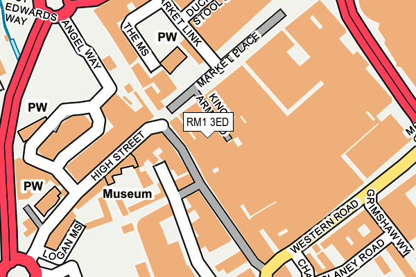 RM1 3ED map - OS OpenMap – Local (Ordnance Survey) RM1 3ED map - OS OpenMap – Local (Ordnance Survey)