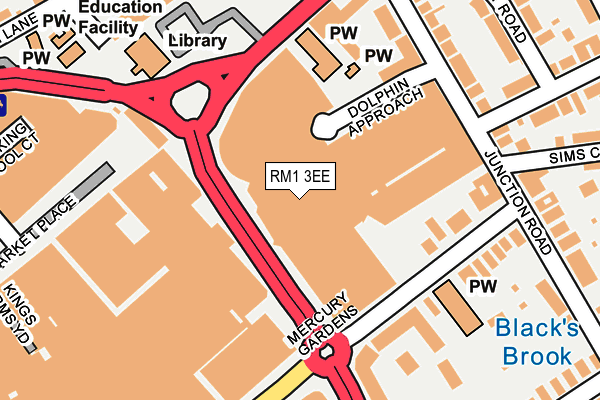 RM1 3EE map - OS OpenMap – Local (Ordnance Survey) RM1 3EE map - OS OpenMap – Local (Ordnance Survey)