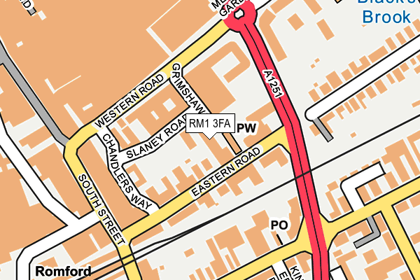 RM1 3FA map - OS OpenMap – Local (Ordnance Survey) RM1 3FA map - OS OpenMap – Local (Ordnance Survey)