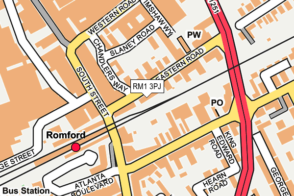 RM1 3PJ map - OS OpenMap – Local (Ordnance Survey) RM1 3PJ map - OS OpenMap – Local (Ordnance Survey)