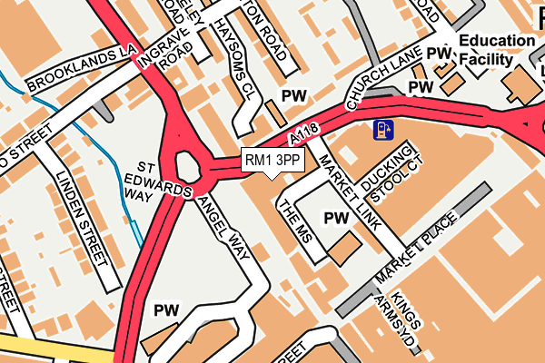RM1 3PP map - OS OpenMap – Local (Ordnance Survey) RM1 3PP map - OS OpenMap – Local (Ordnance Survey)