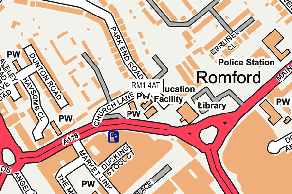 RM1 4AT map - OS OpenMap – Local (Ordnance Survey) RM1 4AT map - OS OpenMap – Local (Ordnance Survey)