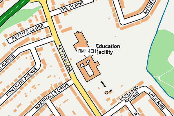 RM1 4EH map - OS OpenMap – Local (Ordnance Survey) RM1 4EH map - OS OpenMap – Local (Ordnance Survey)