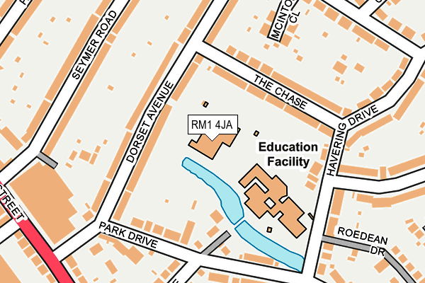 RM1 4JA map - OS OpenMap – Local (Ordnance Survey) RM1 4JA map - OS OpenMap – Local (Ordnance Survey)