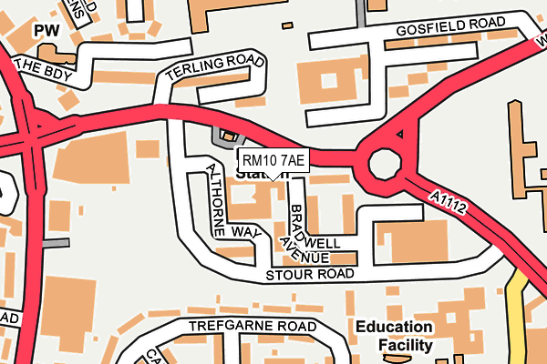 RM10 7AE map - OS OpenMap – Local (Ordnance Survey) RM10 7AE map - OS OpenMap – Local (Ordnance Survey)