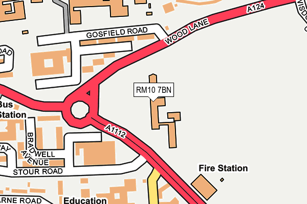 RM10 7BN map - OS OpenMap – Local (Ordnance Survey) RM10 7BN map - OS OpenMap – Local (Ordnance Survey)