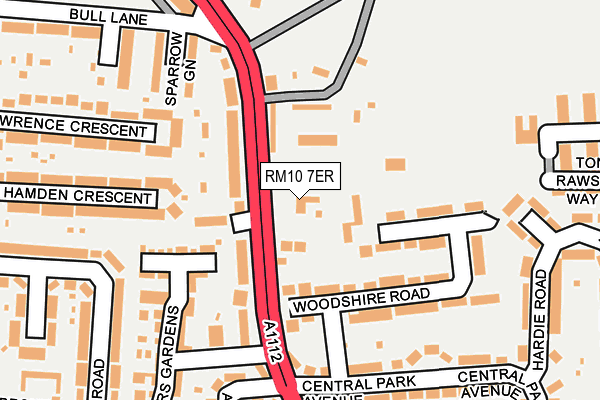 RM10 7ER map - OS OpenMap – Local (Ordnance Survey) RM10 7ER map - OS OpenMap – Local (Ordnance Survey)