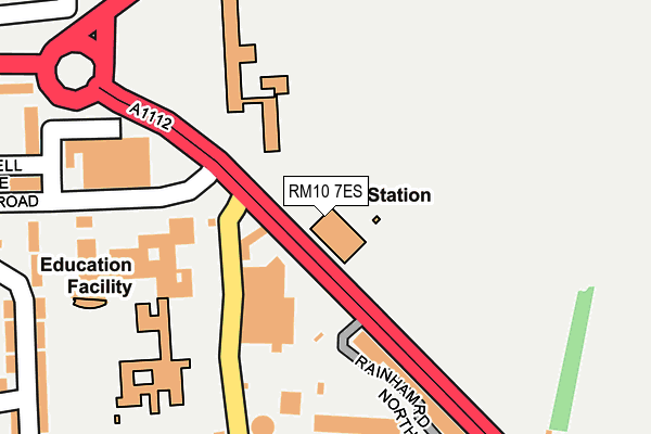 RM10 7ES map - OS OpenMap – Local (Ordnance Survey) RM10 7ES map - OS OpenMap – Local (Ordnance Survey)