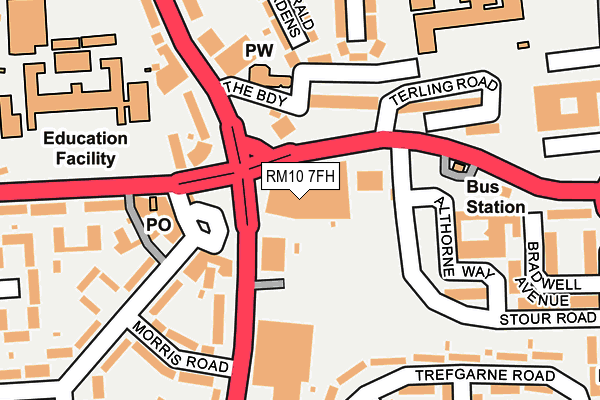 RM10 7FH map - OS OpenMap – Local (Ordnance Survey) RM10 7FH map - OS OpenMap – Local (Ordnance Survey)