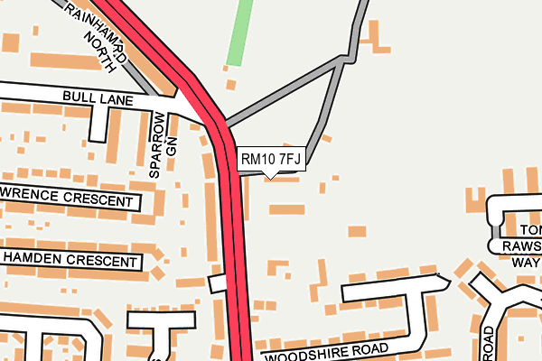 RM10 7FJ map - OS OpenMap – Local (Ordnance Survey) RM10 7FJ map - OS OpenMap – Local (Ordnance Survey)