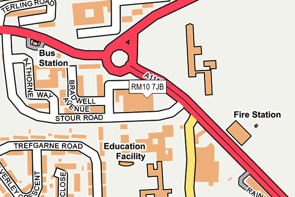 RM10 7JB map - OS OpenMap – Local (Ordnance Survey) RM10 7JB map - OS OpenMap – Local (Ordnance Survey)
