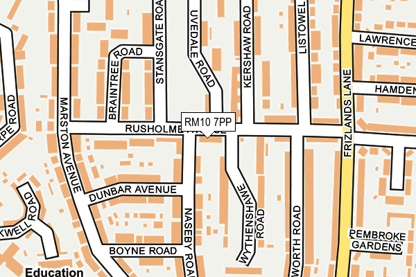 RM10 7PP map - OS OpenMap – Local (Ordnance Survey) RM10 7PP map - OS OpenMap – Local (Ordnance Survey)