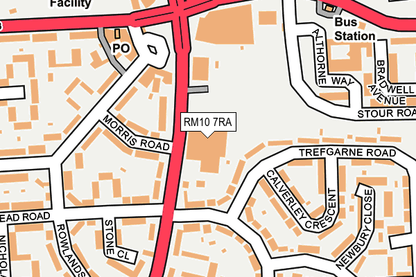 RM10 7RA map - OS OpenMap – Local (Ordnance Survey) RM10 7RA map - OS OpenMap – Local (Ordnance Survey)