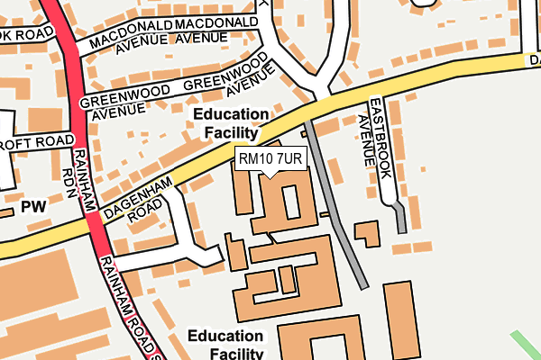 RM10 7UR map - OS OpenMap – Local (Ordnance Survey) RM10 7UR map - OS OpenMap – Local (Ordnance Survey)