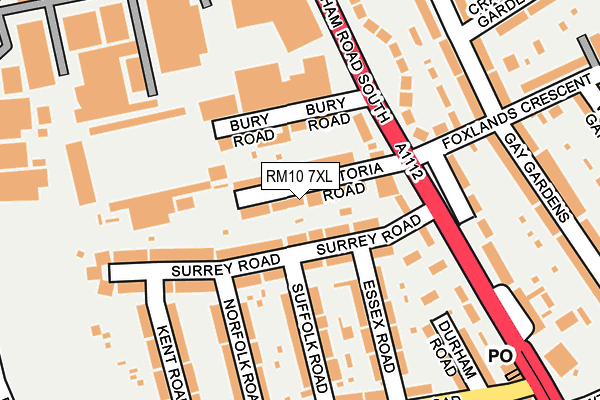 RM10 7XL map - OS OpenMap – Local (Ordnance Survey) RM10 7XL map - OS OpenMap – Local (Ordnance Survey)