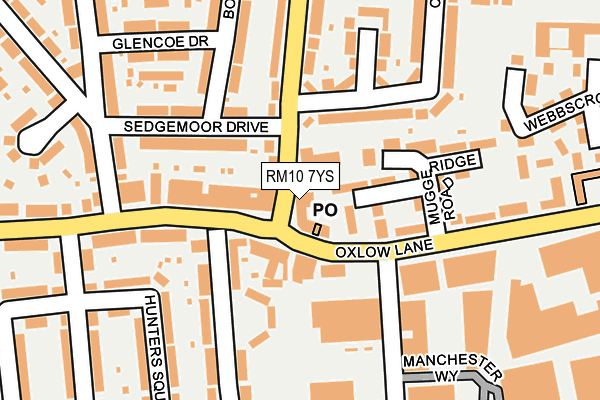 RM10 7YS map - OS OpenMap – Local (Ordnance Survey) RM10 7YS map - OS OpenMap – Local (Ordnance Survey)