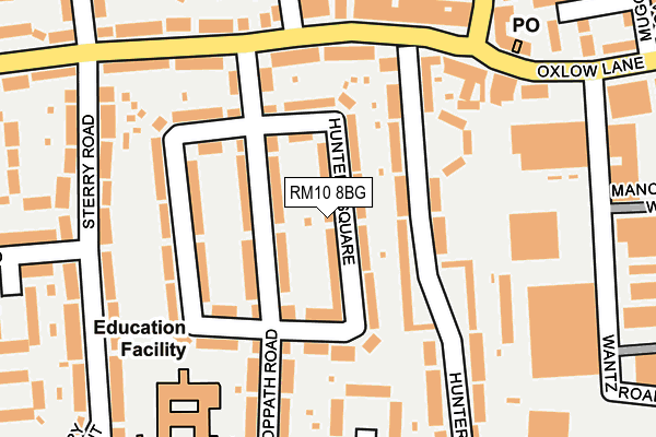 RM10 8BG map - OS OpenMap – Local (Ordnance Survey) RM10 8BG map - OS OpenMap – Local (Ordnance Survey)