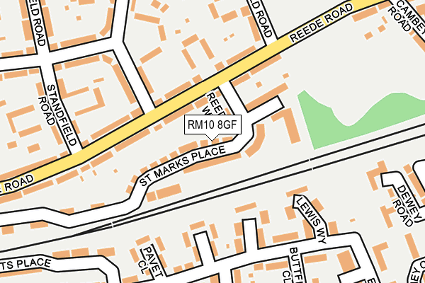 RM10 8GF map - OS OpenMap – Local (Ordnance Survey) RM10 8GF map - OS OpenMap – Local (Ordnance Survey)