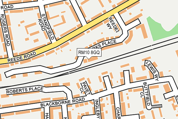 RM10 8GQ map - OS OpenMap – Local (Ordnance Survey) RM10 8GQ map - OS OpenMap – Local (Ordnance Survey)