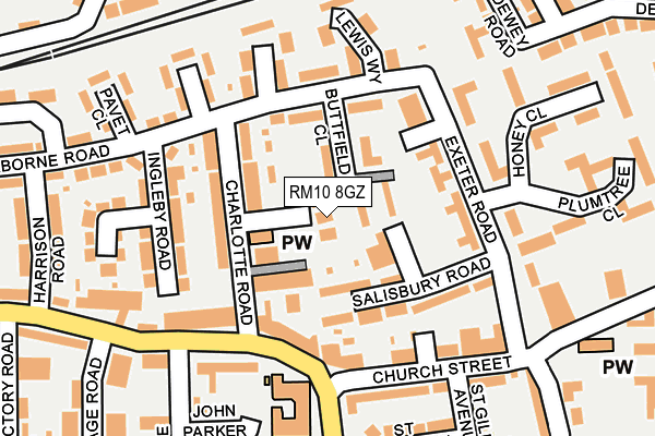 RM10 8GZ map - OS OpenMap – Local (Ordnance Survey) RM10 8GZ map - OS OpenMap – Local (Ordnance Survey)