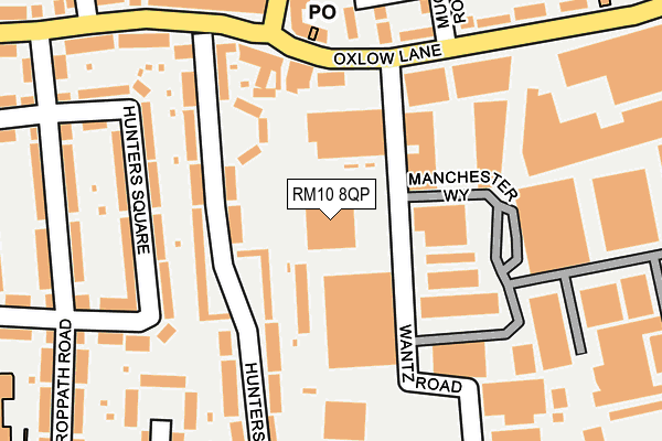 RM10 8QP map - OS OpenMap – Local (Ordnance Survey) RM10 8QP map - OS OpenMap – Local (Ordnance Survey)