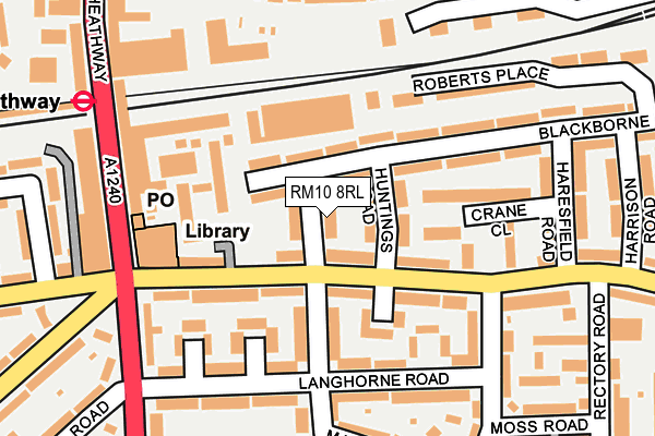 RM10 8RL map - OS OpenMap – Local (Ordnance Survey) RM10 8RL map - OS OpenMap – Local (Ordnance Survey)