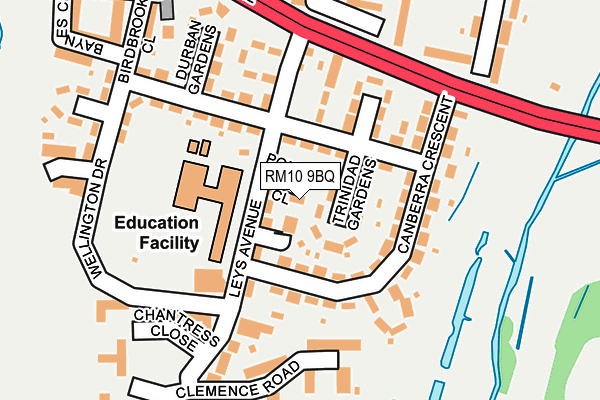 RM10 9BQ map - OS OpenMap – Local (Ordnance Survey) RM10 9BQ map - OS OpenMap – Local (Ordnance Survey)