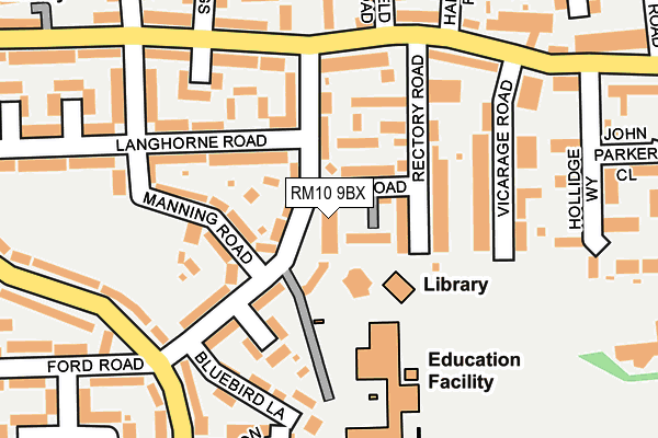 RM10 9BX map - OS OpenMap – Local (Ordnance Survey) RM10 9BX map - OS OpenMap – Local (Ordnance Survey)