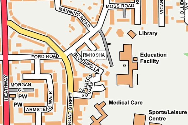 RM10 9HA map - OS OpenMap – Local (Ordnance Survey) RM10 9HA map - OS OpenMap – Local (Ordnance Survey)