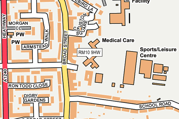 RM10 9HW map - OS OpenMap – Local (Ordnance Survey) RM10 9HW map - OS OpenMap – Local (Ordnance Survey)