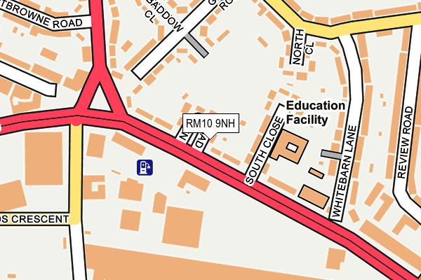 RM10 9NH map - OS OpenMap – Local (Ordnance Survey) RM10 9NH map - OS OpenMap – Local (Ordnance Survey)