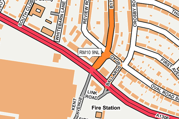 RM10 9NL map - OS OpenMap – Local (Ordnance Survey) RM10 9NL map - OS OpenMap – Local (Ordnance Survey)