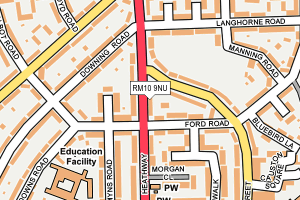 RM10 9NU map - OS OpenMap – Local (Ordnance Survey) RM10 9NU map - OS OpenMap – Local (Ordnance Survey)