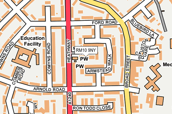 RM10 9NY map - OS OpenMap – Local (Ordnance Survey) RM10 9NY map - OS OpenMap – Local (Ordnance Survey)