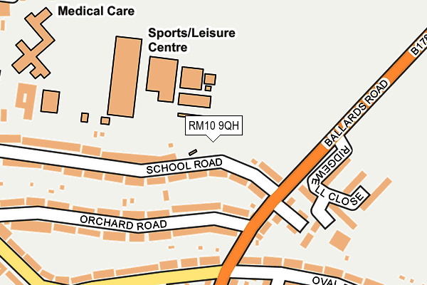 RM10 9QH map - OS OpenMap – Local (Ordnance Survey) RM10 9QH map - OS OpenMap – Local (Ordnance Survey)