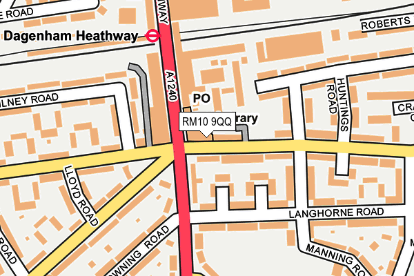 RM10 9QQ map - OS OpenMap – Local (Ordnance Survey) RM10 9QQ map - OS OpenMap – Local (Ordnance Survey)