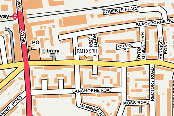 RM10 9RH map - OS OpenMap – Local (Ordnance Survey) RM10 9RH map - OS OpenMap – Local (Ordnance Survey)