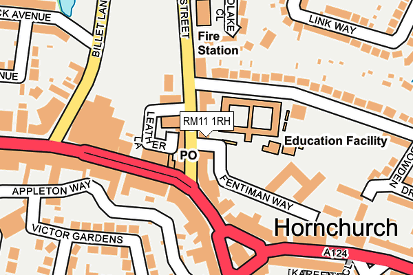 RM11 1RH map - OS OpenMap – Local (Ordnance Survey) RM11 1RH map - OS OpenMap – Local (Ordnance Survey)