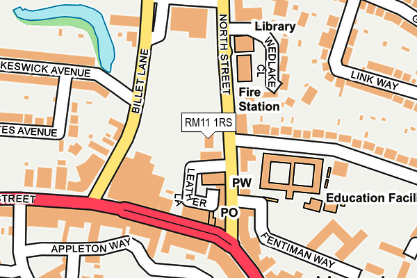 RM11 1RS map - OS OpenMap – Local (Ordnance Survey) RM11 1RS map - OS OpenMap – Local (Ordnance Survey)